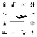 sign plane takes off icon. Detailed set of Airport icons. Premium quality graphic design sign. One of the collection icons for web Royalty Free Stock Photo