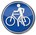 Sign please push the bike please Royalty Free Stock Photo