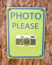 Sign of please take photo