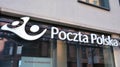 Sign Poczta Polska. Company signboard Poczta Polska.