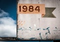 1984 sign, in Point Pleasant Beach, New Jersey. Royalty Free Stock Photo