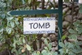 Garden Tomb Sign in Jerusalem, Israel