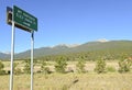 Sign Pointing to Mount Harvard, Colorado 14er in the Rocky Mountains Royalty Free Stock Photo