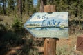 A Sign Pointing the Way to Lake Tahoe