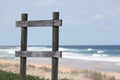 Sign Poles by the beach