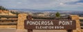 Sign at Ponderosa Point in Bryce Canyon