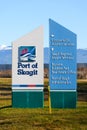 Sign for the Port of Skagit at the Regional Airport KBVS