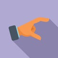 Sign pose icon flat vector. Human thumb