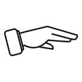 Sign pose icon outline vector. Human thumb