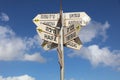 Sign Post at Golan Heights Royalty Free Stock Photo