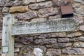 Sign post pointing to Hartley, Nateby near to kirkby Stephen in Cumbria