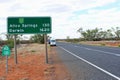 Signboard Alice Springs Darwin, Stuart Highway, Australia Royalty Free Stock Photo