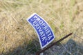 Sign posted with the inscription private property on a felled fence Royalty Free Stock Photo