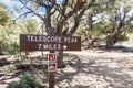 Sign posted at the trail head to Telescope Peak showing direction and distance; no pets and no motorcycles allowed on the trail;