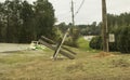 Sign and Power Pole Damage from Tornado
