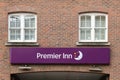 Sign for Premier Inn accommodation in London Borough of Southwark Royalty Free Stock Photo