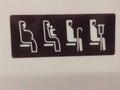 Sign of priority seat,simple vector set sign priority at public transpotation Royalty Free Stock Photo