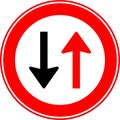 Sign prohibited for both directions icon