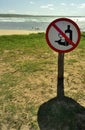 A sign prohibiting the drinking of alcoholic beverages