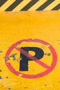 A sign prohibiting parking