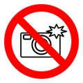 Sign prohibiting use of camera.