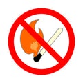 Sign prohibiting the use of fire