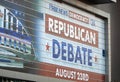 Sign Promoting First 2024 Republican Presidential Debate