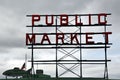 Sign Public Market at Pike Place in Downtown Seattle, Washington