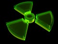 Sign - radioactive danger with fluorescence