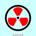 Sign radioactive it is icon .