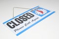 Sign reading Closed and Will Return Royalty Free Stock Photo