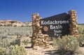 A sign that reads Ã¯Â¿Â½Kodachrome Basin State ParkÃ¯Â¿Â½ Royalty Free Stock Photo