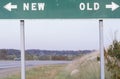 A sign that reads Ã¯Â¿Â½New/OldÃ¯Â¿Â½ Royalty Free Stock Photo
