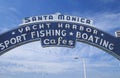 A sign that reads Ã¯Â¿Â½Santa Monica Yacht HarborÃ¯Â¿Â½ Royalty Free Stock Photo