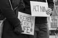 Sign Rebel For Life At At The Rebellion Extinction Demonstration On The Dam At 6-1-2020 Amsterdam The Netherlands 2020 In Black