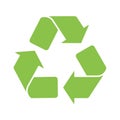 Sign recycle logo icon green white background Royalty Free Stock Photo