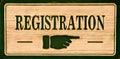 Sign - Registration Royalty Free Stock Photo