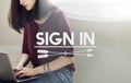 Sign In Registration Contact Subscribe Concept Royalty Free Stock Photo