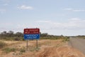 Emergency airstrip sign in outback Queensland. Royalty Free Stock Photo