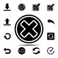 sign removal or delete icon. Simple glyph vector element of web, minimalistic icons set for UI and UX, website or mobile Royalty Free Stock Photo