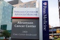 Sign for the renowned Abramson Cancer Center at Penn Medicine