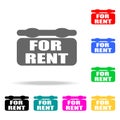 a sign on renting a house icon. Elements of real estate in multi colored icons. Premium quality graphic design icon. Simple icon f Royalty Free Stock Photo