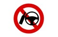 Sign representing the prohibition of driving under the influence of alcohol. Royalty Free Stock Photo