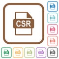Sign request file of SSL certification simple icons