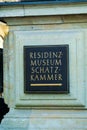 Sign of Residenz museum, Munich, Germany Royalty Free Stock Photo