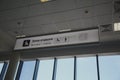 Sign rest area for disabled and elderly people at Sheremetyevo Airport