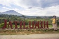 Sign at rice fields of Jatiluwih in southeast Bali Royalty Free Stock Photo