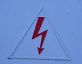 Sign, risk of electric shock, South Bohemia