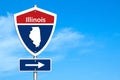 Sign Road trip to Illinois Royalty Free Stock Photo