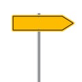 Sign road yallow Blank vector illustration